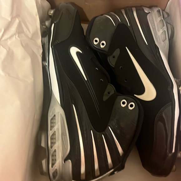 Nike air zoom assassin td football cleats black white metallic silver 316840 011